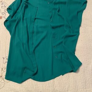 Apt. 9 Teal Button-Up Blouse